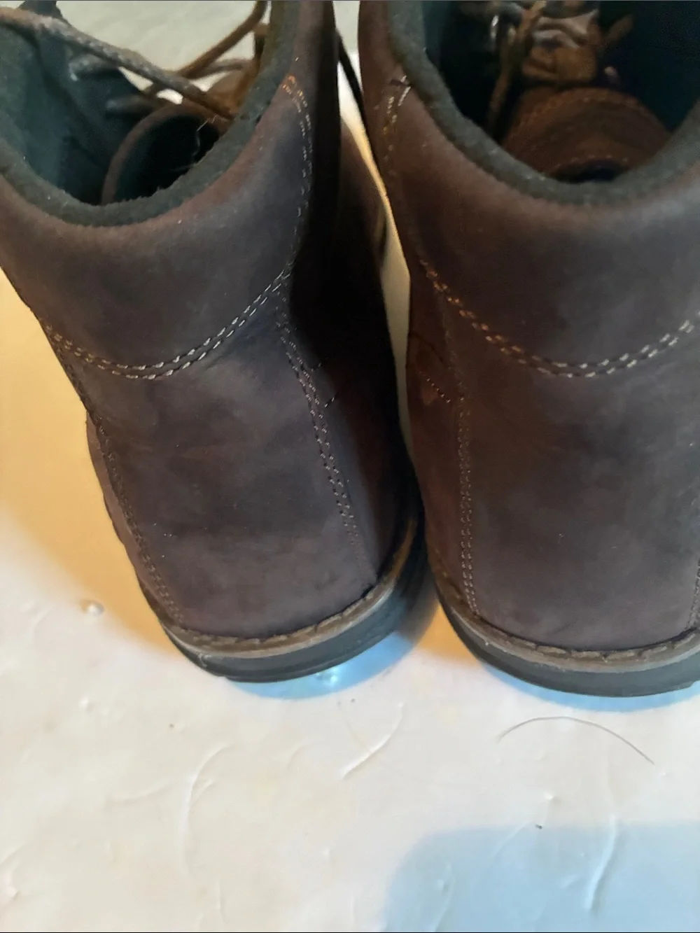 Timberland OrthoLite Men's Brown Lace-Up Leather Boots Waterproof New